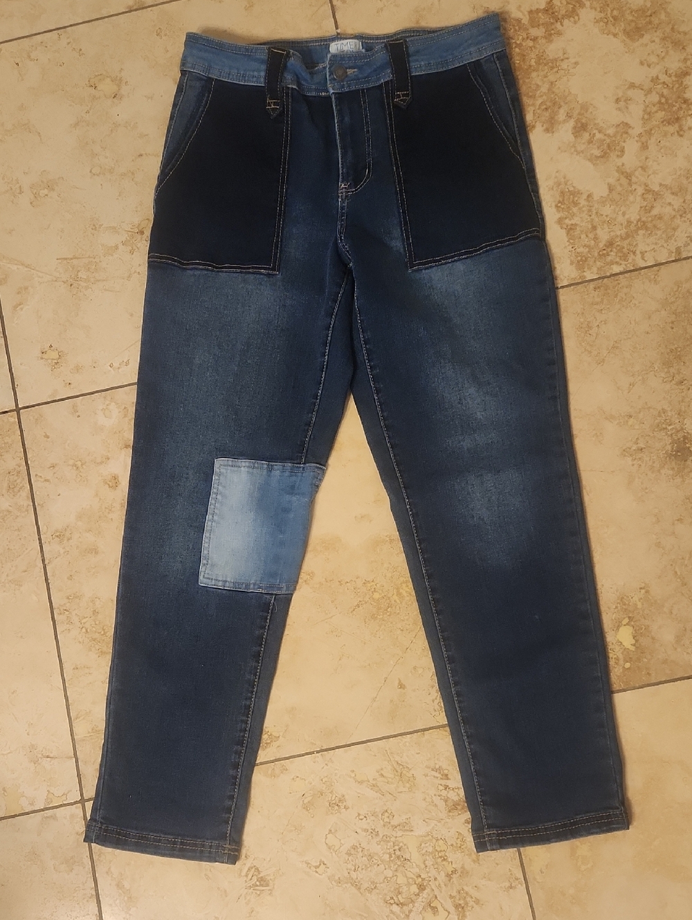Time and Tru Patchwork Jeans-NWOT